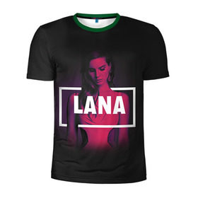 Мужская футболка 3D спортивная с принтом Lana Del Rey в Белгороде, 100% полиэстер с улучшенными характеристиками | приталенный силуэт, круглая горловина, широкие плечи, сужается к линии бедра | Тематика изображения на принте: lana del rey | лана дель рей