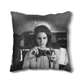 Подушка 3D с принтом Lana Del Rey в Белгороде, наволочка – 100% полиэстер, наполнитель – холлофайбер (легкий наполнитель, не вызывает аллергию). | состоит из подушки и наволочки. Наволочка на молнии, легко снимается для стирки | lana del rey | лана дель рей