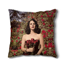 Подушка 3D с принтом Lana Del Rey в Белгороде, наволочка – 100% полиэстер, наполнитель – холлофайбер (легкий наполнитель, не вызывает аллергию). | состоит из подушки и наволочки. Наволочка на молнии, легко снимается для стирки | lana del rey | лана дель рей