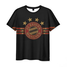 Мужская футболка 3D с принтом Бавария Мюнхен в Белгороде, 100% полиэфир | прямой крой, круглый вырез горловины, длина до линии бедер | fc bayern munchen | football | бавария | бавария мюнхен | германия | клуб | спорт | футбол | эмблема