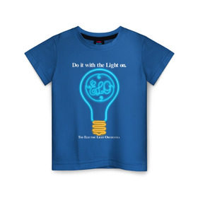 Детская футболка хлопок с принтом The Electric Light Orchestra в Белгороде, 100% хлопок | круглый вырез горловины, полуприлегающий силуэт, длина до линии бедер | electric | electronic | elo | light | music | orchestra | музыка | электронная | эло