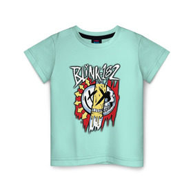 Детская футболка хлопок с принтом MIXED UP Blink-182 в Белгороде, 100% хлопок | круглый вырез горловины, полуприлегающий силуэт, длина до линии бедер | Тематика изображения на принте: 3 | mixed | rock | музыка | рок | череп