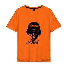 Мужская футболка хлопок Oversize с принтом NWA в Белгороде, 100% хлопок | свободный крой, круглый ворот, “спинка” длиннее передней части | compton | dr dre | eazy e | ice cube | nwa | rap hip hop | комптон | лос анджелес | рэп | хип хоп