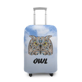 Чехол для чемодана 3D с принтом Owl в Белгороде, 86% полиэфир, 14% спандекс | двустороннее нанесение принта, прорези для ручек и колес | owl | животные | полуночник | природа | сова | сыч | филин | этника