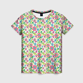 Женская футболка 3D с принтом Летняя прелесть в Белгороде, 100% полиэфир ( синтетическое хлопкоподобное полотно) | прямой крой, круглый вырез горловины, длина до линии бедер | Тематика изображения на принте: 