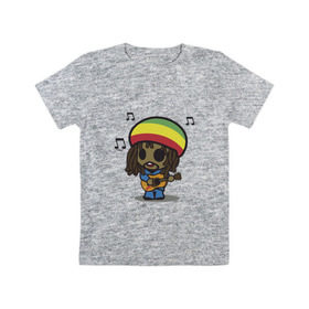 Детская футболка хлопок с принтом Reggae в Белгороде, 100% хлопок | круглый вырез горловины, полуприлегающий силуэт, длина до линии бедер | bob marley | боб марли