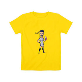 Детская футболка хлопок с принтом Буффон в Белгороде, 100% хлопок | круглый вырез горловины, полуприлегающий силуэт, длина до линии бедер | Тематика изображения на принте: buffon | football | juventus | италия | ювентус