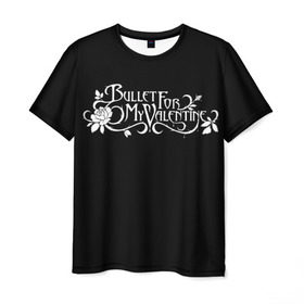 Мужская футболка 3D с принтом Bullet for my Valentine в Белгороде, 100% полиэфир | прямой крой, круглый вырез горловины, длина до линии бедер | bfmw | metalcore | music | rock | джейсон джеймс | майкл пэджет | майкл томас | металл | мэттью так | надпись | рок