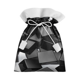 Подарочный 3D мешок с принтом Кубы материи в Белгороде, 100% полиэстер | Размер: 29*39 см | Тематика изображения на принте: abstract | abstraction | block | tessera | абстракция | кубики | текстура