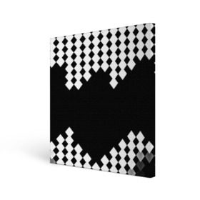 Холст квадратный с принтом Шахматная клетка в Белгороде, 100% ПВХ |  | abstract | abstraction | block | tessera | абстракция | клетка | кубики | текстура