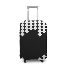 Чехол для чемодана 3D с принтом Шахматная клетка в Белгороде, 86% полиэфир, 14% спандекс | двустороннее нанесение принта, прорези для ручек и колес | abstract | abstraction | block | tessera | абстракция | клетка | кубики | текстура