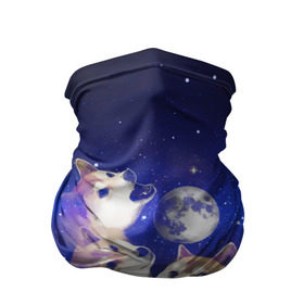 Бандана-труба 3D с принтом Космопес Хатико в Белгороде, 100% полиэстер, ткань с особыми свойствами — Activecool | плотность 150‒180 г/м2; хорошо тянется, но сохраняет форму | акита ину | взгляд | голова | звезды | космос | лай | луна | мем | пасть | пес | собака | хатико