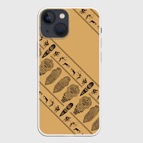 Чехол для iPhone 13 mini с принтом Tribal в Белгороде,  |  | african | ethnic | tribal | африка | африканский | оранжевый | трайбал | узор | черный | этно