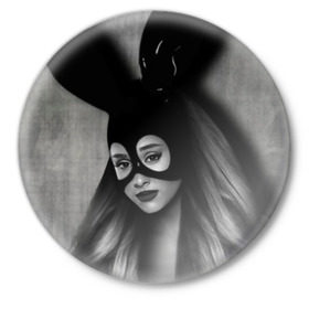 Значок с принтом Ariana Grande в Белгороде,  металл | круглая форма, металлическая застежка в виде булавки | ariana grande