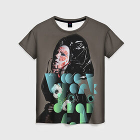 Женская футболка 3D с принтом Bjork в Белгороде, 100% полиэфир ( синтетическое хлопкоподобное полотно) | прямой крой, круглый вырез горловины, длина до линии бедер | bjork | бьёрк | бьорк