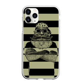 Чехол для iPhone 11 Pro матовый с принтом Old Hipster в Белгороде, Силикон |  | bandana | beard | bike | biker | hipster | moto | motorcyclist | old hipster | skulls | байк | байкер | бондана | борода | мото | мотоциклист | очки | хипстер | черепа