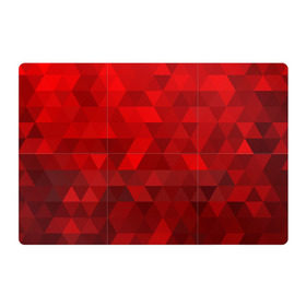 Магнитный плакат 3Х2 с принтом Red pattern в Белгороде, Полимерный материал с магнитным слоем | 6 деталей размером 9*9 см | геометрия | красный | треугольники