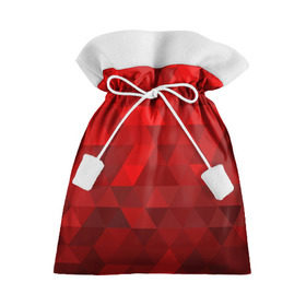 Подарочный 3D мешок с принтом Red pattern в Белгороде, 100% полиэстер | Размер: 29*39 см | геометрия | красный | треугольники