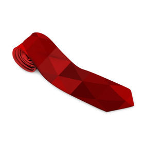 Галстук 3D с принтом Red pattern в Белгороде, 100% полиэстер | Длина 148 см; Плотность 150-180 г/м2 | Тематика изображения на принте: геометрия | красный | треугольники