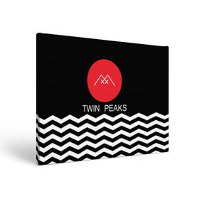 Холст прямоугольный с принтом Твин Пикс в Белгороде, 100% ПВХ |  | twin peaks | арт | надпись | полосы | сериал | текстура | фильмы