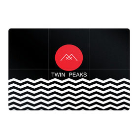 Магнитный плакат 3Х2 с принтом Твин Пикс в Белгороде, Полимерный материал с магнитным слоем | 6 деталей размером 9*9 см | Тематика изображения на принте: twin peaks | арт | надпись | полосы | сериал | текстура | фильмы