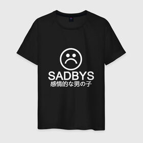 Мужская футболка хлопок с принтом Sad Boys (Logo) в Белгороде, 100% хлопок | прямой крой, круглый вырез горловины, длина до линии бедер, слегка спущенное плечо. | boy | boys | logo | sad