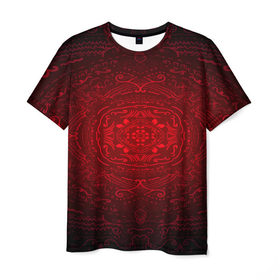 Мужская футболка 3D с принтом Focal pattern в Белгороде, 100% полиэфир | прямой крой, круглый вырез горловины, длина до линии бедер | pattern | абстракция | волны | краска | линии | оптические | полосы | разводы | узоры | фрактал