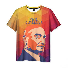 Мужская футболка 3D с принтом Phil Collins в Белгороде, 100% полиэфир | прямой крой, круглый вырез горловины, длина до линии бедер | phil collins | актер | альтернатива | британский певец | музыкант | рок