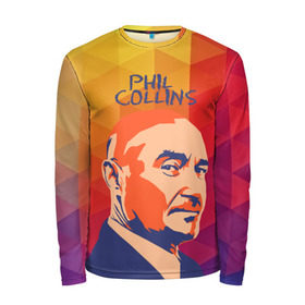 Мужской лонгслив 3D с принтом Phil Collins в Белгороде, 100% полиэстер | длинные рукава, круглый вырез горловины, полуприлегающий силуэт | phil collins | актер | альтернатива | британский певец | музыкант | рок