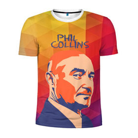 Мужская футболка 3D спортивная с принтом Phil Collins в Белгороде, 100% полиэстер с улучшенными характеристиками | приталенный силуэт, круглая горловина, широкие плечи, сужается к линии бедра | phil collins | актер | альтернатива | британский певец | музыкант | рок