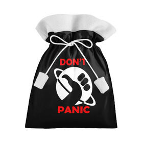 Подарочный 3D мешок с принтом Don`t panic в Белгороде, 100% полиэстер | Размер: 29*39 см | Тематика изображения на принте: dont panic