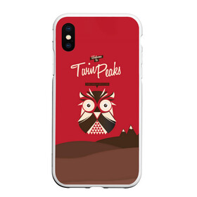 Чехол для iPhone XS Max матовый с принтом Добро пожаловать в Twin Peaks в Белгороде, Силикон | Область печати: задняя сторона чехла, без боковых панелей | дьявол | крафт | плакат | ретро | сова | твин пикс