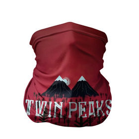 Бандана-труба 3D с принтом Лес Twin Peaks в Белгороде, 100% полиэстер, ткань с особыми свойствами — Activecool | плотность 150‒180 г/м2; хорошо тянется, но сохраняет форму | горы | надпись | ретро | твин пикс