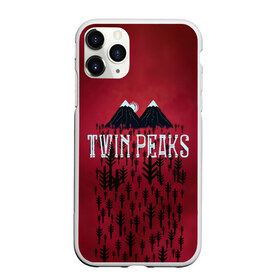 Чехол для iPhone 11 Pro матовый с принтом Лес Twin Peaks в Белгороде, Силикон |  | горы | надпись | ретро | твин пикс