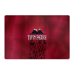 Магнитный плакат 3Х2 с принтом Лес Twin Peaks в Белгороде, Полимерный материал с магнитным слоем | 6 деталей размером 9*9 см | горы | надпись | ретро | твин пикс