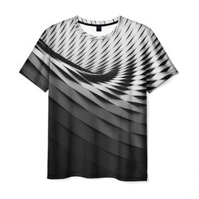 Мужская футболка 3D с принтом Абстрактная архитектура в Белгороде, 100% полиэфир | прямой крой, круглый вырез горловины, длина до линии бедер | абстракция | архитектура | свет | текстура