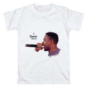 Мужская футболка хлопок с принтом Kendrick Lamar в Белгороде, 100% хлопок | прямой крой, круглый вырез горловины, длина до линии бедер, слегка спущенное плечо. | Тематика изображения на принте: 