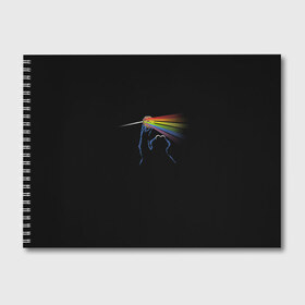 Альбом для рисования с принтом Pink Floyd Cookie Monster в Белгороде, 100% бумага
 | матовая бумага, плотность 200 мг. | монстр | печеньки | улица сезам