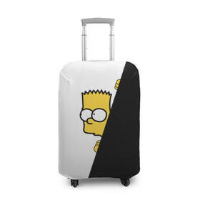 Чехол для чемодана 3D с принтом Барт в Белгороде, 86% полиэфир, 14% спандекс | двустороннее нанесение принта, прорези для ручек и колес | барт | гомер | симпсоны