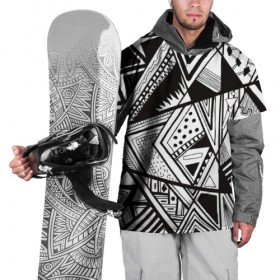 Накидка на куртку 3D с принтом Black and white (1) в Белгороде, 100% полиэстер |  | 