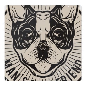 Магнитный плакат 3Х3 с принтом Лучший друг человека в Белгороде, Полимерный материал с магнитным слоем | 9 деталей размером 9*9 см | Тематика изображения на принте: dog | friend | друг | пёс | питомец | семья | собака | человек