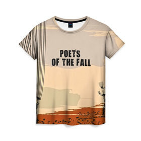Женская футболка 3D с принтом poets of the fall в Белгороде, 100% полиэфир ( синтетическое хлопкоподобное полотно) | прямой крой, круглый вырез горловины, длина до линии бедер | poets of the fall | rock | альтернатива | музыка | поэты | рок | фины