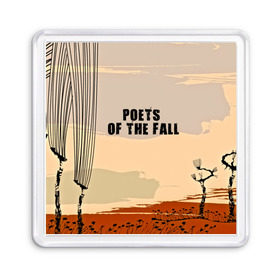 Магнит 55*55 с принтом poets of the fall в Белгороде, Пластик | Размер: 65*65 мм; Размер печати: 55*55 мм | Тематика изображения на принте: poets of the fall | rock | альтернатива | музыка | поэты | рок | фины