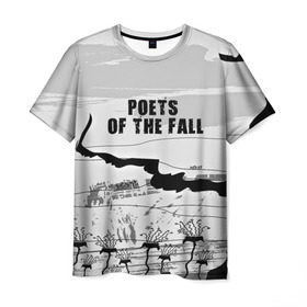Мужская футболка 3D с принтом Poets of the fall в Белгороде, 100% полиэфир | прямой крой, круглый вырез горловины, длина до линии бедер | Тематика изображения на принте: poets of the fall | rock | альтернатива | музыка | поэты | рок | фины