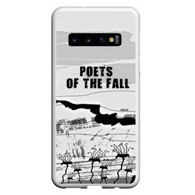 Чехол для Samsung Galaxy S10 с принтом Poets of the fall в Белгороде, Силикон | Область печати: задняя сторона чехла, без боковых панелей | poets of the fall | rock | альтернатива | музыка | поэты | рок | фины