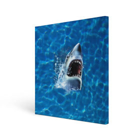Холст квадратный с принтом Пасть акулы в Белгороде, 100% ПВХ |  | акула | атака | белая | брызги | вода | волны | зубы | капли | море | океан | опасность | синяя | челюсти | эффект