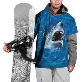 Накидка на куртку 3D с принтом Пасть акулы в Белгороде, 100% полиэстер |  | Тематика изображения на принте: акула | атака | белая | брызги | вода | волны | зубы | капли | море | океан | опасность | синяя | челюсти | эффект