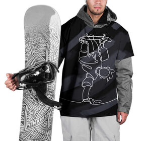 Накидка на куртку 3D с принтом Skateboarding в Белгороде, 100% полиэстер |  | Тематика изображения на принте: 