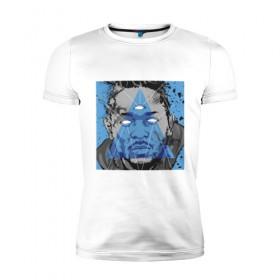 Мужская футболка премиум с принтом Kendrick Lamar в Белгороде, 92% хлопок, 8% лайкра | приталенный силуэт, круглый вырез ворота, длина до линии бедра, короткий рукав | 
