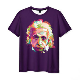 Мужская футболка 3D с принтом Альберт Эйнштейн в Белгороде, 100% полиэфир | прямой крой, круглый вырез горловины, длина до линии бедер | albert einstein | идея | интеллект | искусство | наука | открытие | прикол | профессор | ум | учёный | юмор